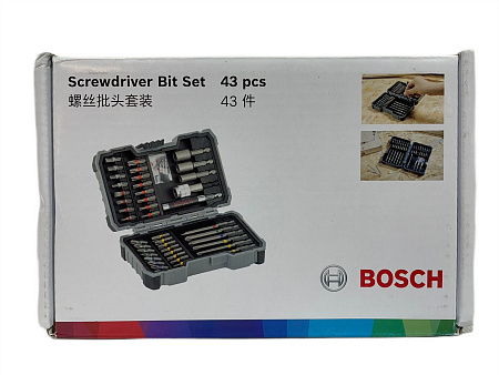 Набор бит 43 предмета Bosch 2607017702