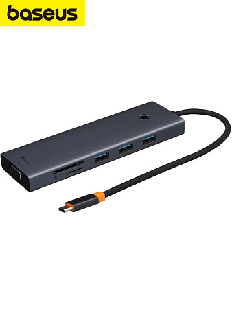 Хаб Baseus UltraJoy 10 в 1 (10-Port HUB) (VGA+Jack 3.5, RJ 45, HDMI)