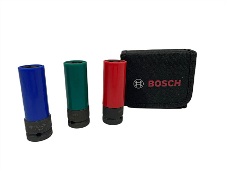 Набор торцевых головок (17,19,21 мм; 1/2") Bosch 2608551102