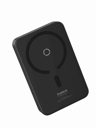 Внешний аккумулятор Baseus MagPro с подставкой / Магнитный powerbank 5000 мАч,чёрный