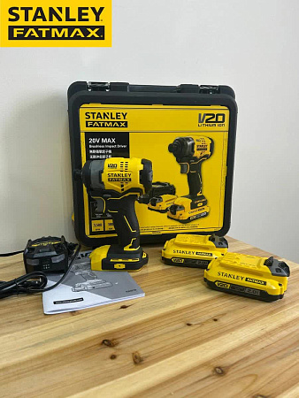 Аккумуляторный ударный винтоверт Stanley FatMax SBI810D2K V20, 20 В, 170 Н·м, 2×2 А·ч