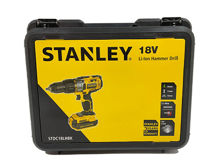 Дрель-шуруповерт аккумуляторная STANLEY STDC18HBK ударная