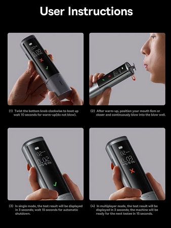 Алкотестер Baseus SafeJourney Pro Series Breathalyzer CRX060014