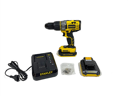 Дрель-шуруповерт аккумуляторная STANLEY STDC18HBK ударная