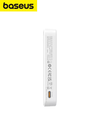 Внешний аккумулятор Baseus MagPro с подставкой / Магнитный powerbank 5000 мАч, белый
