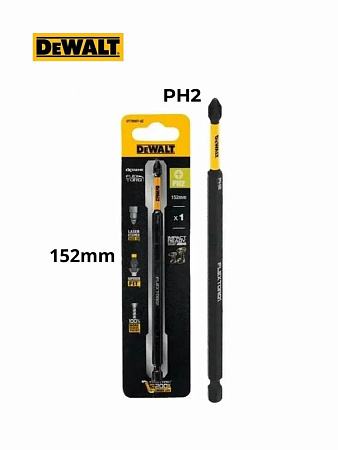 Бита DeWALT DT7800T-QZ, односторонняя, магнитный адаптер, шестигранник, PH2
