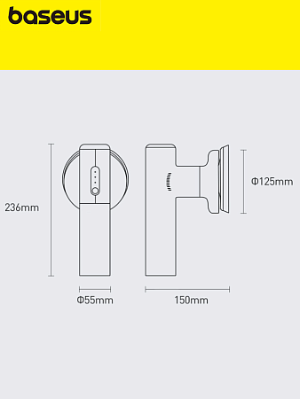 Полировальная машинка для авто Baseus New Power Cordless Electric Polisher Black