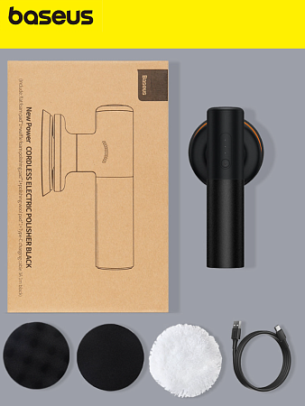 Полировальная машинка для авто Baseus New Power Cordless Electric Polisher Black