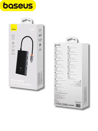Хаб Baseus Focus Series 6-Port (RJ-45)